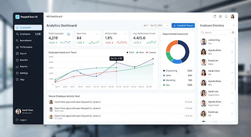 HRMS analytics dashboard
